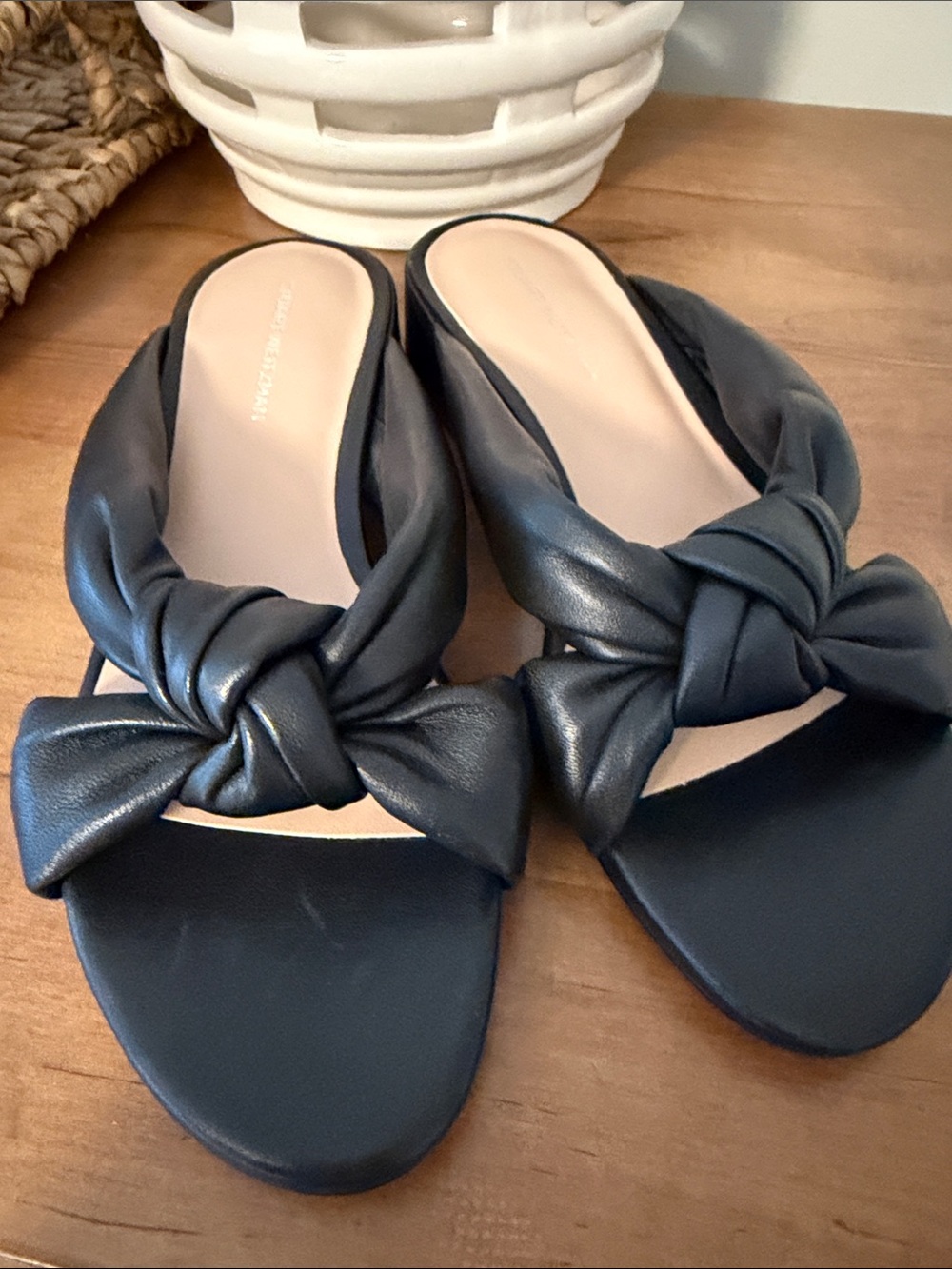 Stuart Weitzman Braided Knot Slide Sandals
